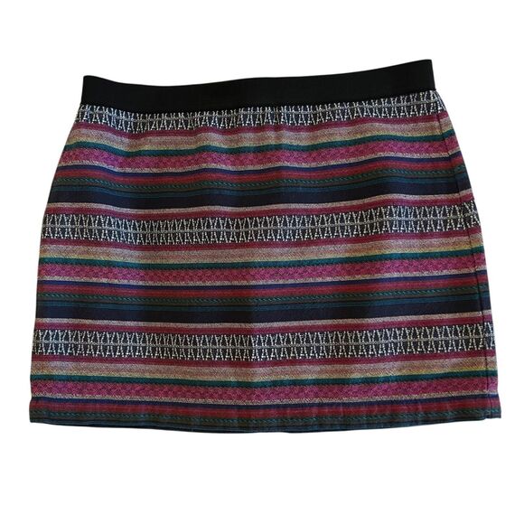 American Eagle Outfitters Women's Mini Skirt Striped 100 % Cotton Blend Size 8‎ - Picture 1 of 9